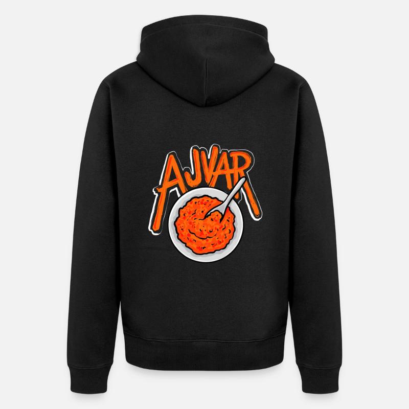 Ajvar Poivrons doux Nourriture macédonienne - Veste à capuche bio Premium Unisexe - noir