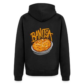 Banitsa Plat de pâtisserie traditionnelle Banitsa - Veste à capuche bio Premium Unisexe - noir - Dos - Nico (187cm)