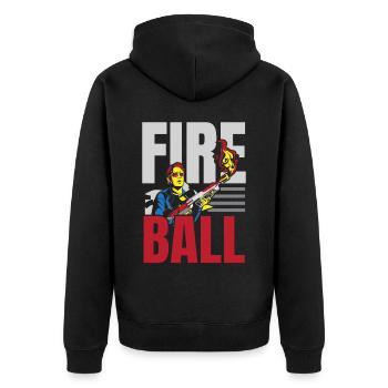Flamethrowers Beloved Flamethrowers Hot Fire - Unisex Premium Organic Zip Hoodie - black - Back - Nico (187cm)