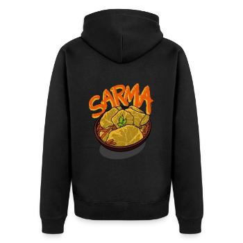 Sarma Feuilles de vigne farcies Balkan Food - Veste à capuche bio Premium Unisexe - noir - Dos - Nico (187cm)