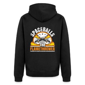 Flamethrowers Beloved Flamethrowers Hot Burn - Unisex Premium Organic Zip Hoodie - black - Back - Nico (187cm)