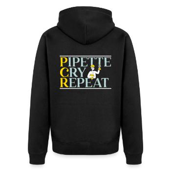 Pipette Cry Repeat Science Microbiologie Scientifique - Veste à capuche bio Premium Unisexe - noir - Dos - Nico (187cm)