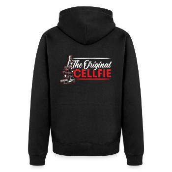 The Original Cellfie Science Lover Microbiology - Unisex Premium Organic Zip Hoodie - black - Back - Nico (187cm)