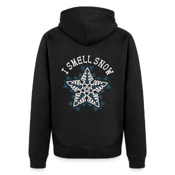La neige doit aller sur la saison hivernale froide et enneigée - Veste à capuche bio Premium Unisexe - noir - Dos - Nico (187cm)