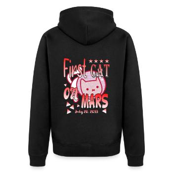Premier chat sur Mars - Veste à capuche bio Premium Unisexe - noir - Dos - Nico (187cm)