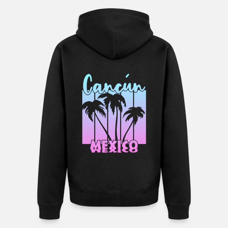 Cancun Mexique - Veste à capuche bio Premium Unisexe - noir
