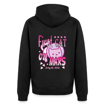 Premier chat sur Mars - Veste à capuche bio Premium Unisexe - noir - Dos - Nico (187cm)