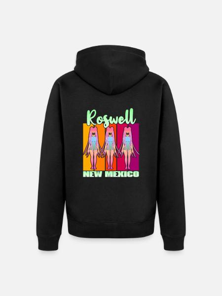 Roswell New Mexico - Unisex Premium Organic Zip Hoodie - black