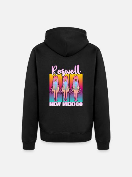 Roswell New Mexico - Unisex Premium Organic Zip Hoodie - black