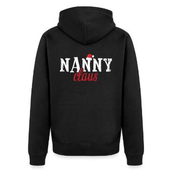 Nanny Claus Design pour grand-mère grand-mère - Veste à capuche bio Premium Unisexe - noir - Dos - Nico (187cm)