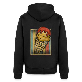 Cornet de crème glacée pour Frozen Sweet Fan - Veste à capuche bio Premium Unisexe - noir - Dos - Nico (187cm)