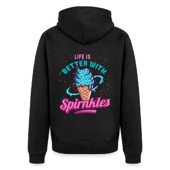 La vie est meilleure avec Spirnkles for Frozen - Veste à capuche bio Premium Unisexe - noir - Dos - Nico (187cm)