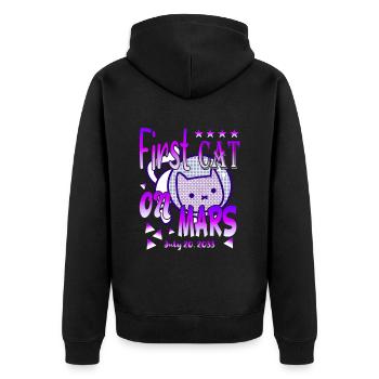 Premier chat sur Mars - Veste à capuche bio Premium Unisexe - noir - Dos - Nico (187cm)