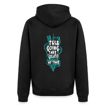 Ce sera gelato mon temps pour Frozen In - Veste à capuche bio Premium Unisexe - noir - Dos - Nico (187cm)