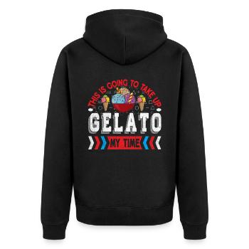 Ce sera gelato mon temps pour Frozen In - Veste à capuche bio Premium Unisexe - noir - Dos - Nico (187cm)
