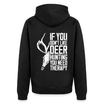 Chasseur de cerfs buck si vous - Veste à capuche bio Premium Unisexe - noir - Dos - Nico (187cm)