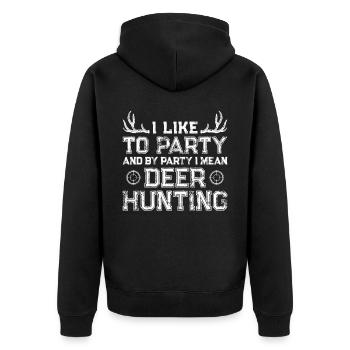Chasseur de cerfs buck que j’aime - Veste à capuche bio Premium Unisexe - noir - Dos - Nico (187cm)