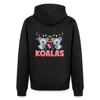 Koalas Koala Koala Ours Animal Doux - Veste à capuche bio Premium Unisexe - noir - Dos - Nico (187cm)