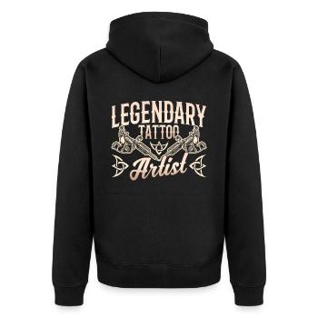 Tatoueur légendaire Tatoueur - Veste à capuche bio Premium Unisexe - noir - Dos - Nico (187cm)