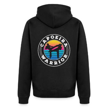 Capoeira Guerrier Arts Martiaux Passe-temps Brésilien - Veste à capuche bio Premium Unisexe - noir - Dos - Nico (187cm)