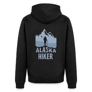 Alaska Randonneurs Randonnée Nature Randonnée - Veste à capuche bio Premium Unisexe - noir - Dos - Nico (187cm)