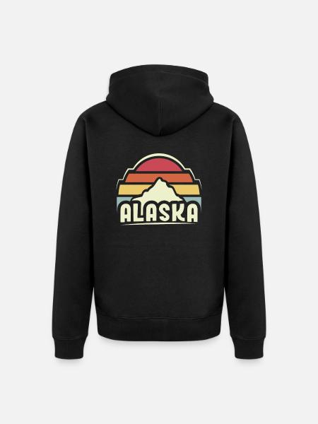 Alaska Nature Hike Hiking Hikers - Unisex Premium Organic Zip Hoodie - black