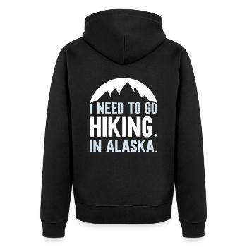 Je dois faire de la randonnée en Alaska Randonnée Nature - Veste à capuche bio Premium Unisexe - noir - Dos - Nico (187cm)