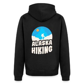 Alaska Randonnée Randonnée Nature Randonneurs - Veste à capuche bio Premium Unisexe - noir - Dos - Nico (187cm)