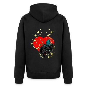 La gueule de bois magique de l’amour de la Saint-Valentin évoque la gueule de bois - Veste à capuche bio Premium Unisexe - noir - Dos - Nico (187cm)