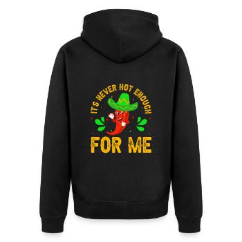 Mexikanisches Essen Habanero-Chili-Liebhaber - Unisex Premium Bio Zip Hoodie - Schwarz - Hinten - Nico (187cm)