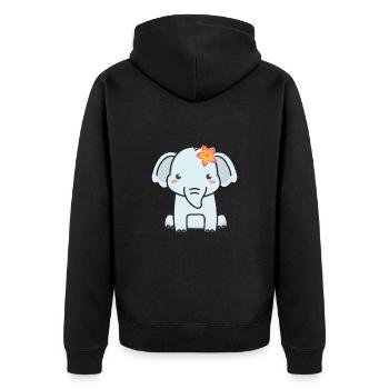 Elephant Tshirt pour Elephant Elephant Kids Zoo - Veste à capuche bio Premium Unisexe - noir - Dos - Nico (187cm)