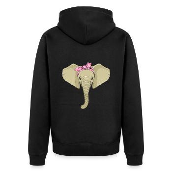 Cadeau d’éléphant pour Proboscis Africa Wilderness Zoo - Veste à capuche bio Premium Unisexe - noir - Dos - Nico (187cm)