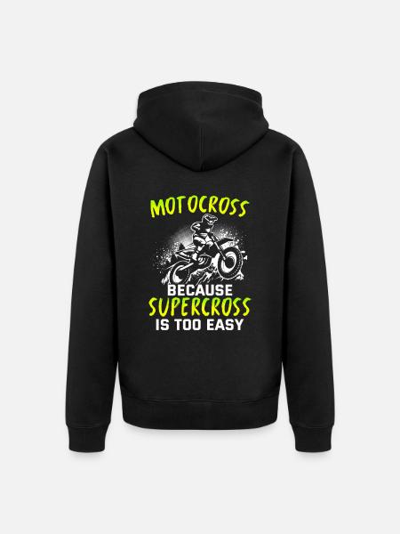Motocross - Unisex Premium Organic Zip Hoodie - black