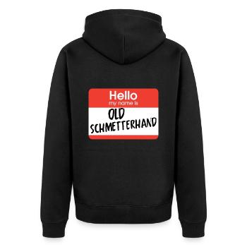 Tischtennis Geschenk Ping Pong Table Tennis - Unisex Premium Bio Zip Hoodie - Schwarz - Hinten - Nico (187cm)