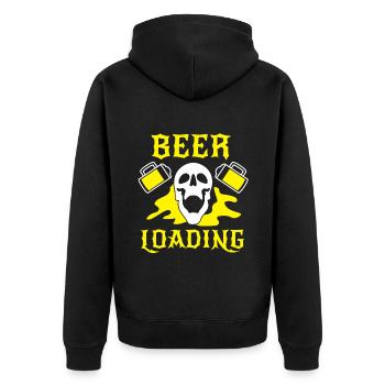 Bière Bière Bière Boire de la bière Alcohol Party - Veste à capuche bio Premium Unisexe - noir - Dos - Nico (187cm)