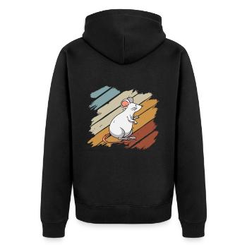 Souris - Veste à capuche bio Premium Unisexe - noir - Dos - Nico (187cm)