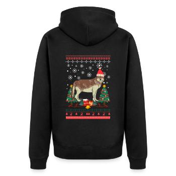 Wolf Ugly Cadeau de Noël Noël Noël - Veste à capuche bio Premium Unisexe - noir - Dos - Nico (187cm)