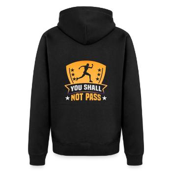 Running Marathon Runner Running - Unisex Premium Organic Zip Hoodie - black - Back - Nico (187cm)