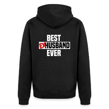 Scheidung Trennung Ehe Ex Scheidungsparty - Unisex Premium Bio Zip Hoodie - Schwarz - Hinten - Nico (187cm)