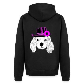 Fantasy Dog Head Gentleman Chapeau Mister Dog Kids - Veste à capuche bio Premium Unisexe - noir - Dos - Nico (187cm)
