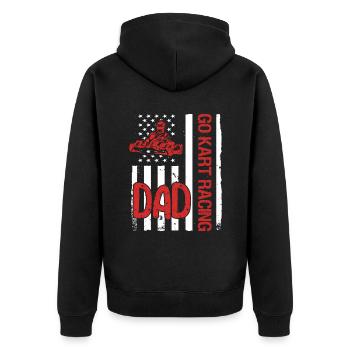 Kartsport Kart Driver Go Kart Gift Idea - Unisex Premium Organic Zip Hoodie - black - Back - Nico (187cm)