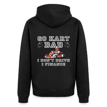 Kartsport Kart Driver Go Kart Gift Idea - Unisex Premium Organic Zip Hoodie - black - Back - Nico (187cm)