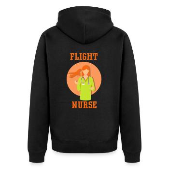 Flight doctor Profession Flight physician Flight nurse - Unisex Premium Organic Zip Hoodie - black - Back - Nico (187cm)