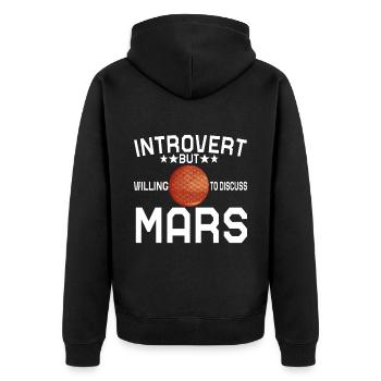 Planète Mars - Veste à capuche bio Premium Unisexe - noir - Dos - Nico (187cm)