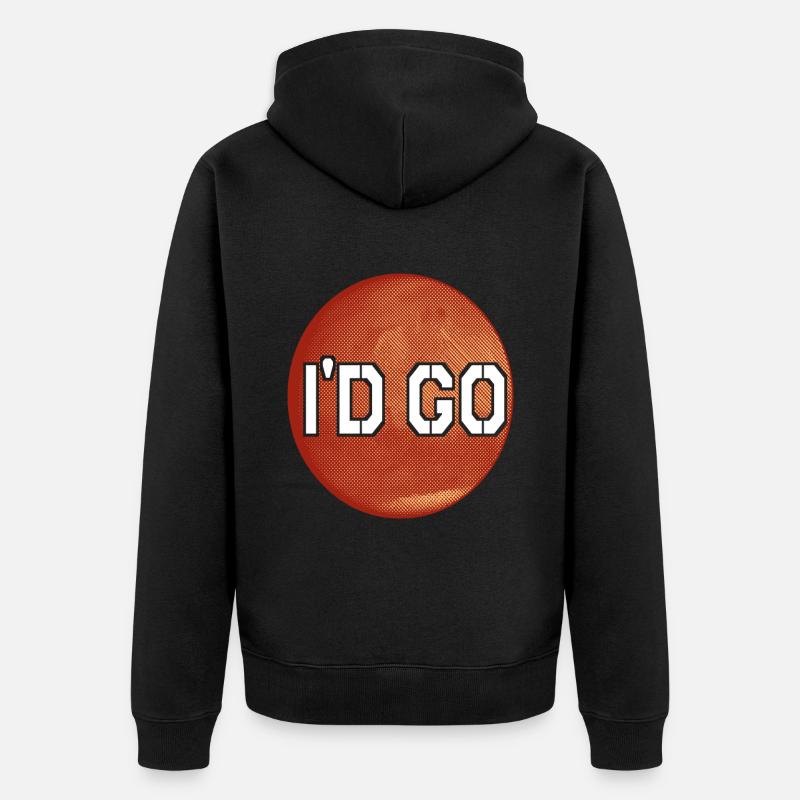 Mars Planet - Unisex Premium Bio Zip Hoodie - Schwarz