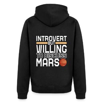 Planète Mars - Veste à capuche bio Premium Unisexe - noir - Dos - Nico (187cm)