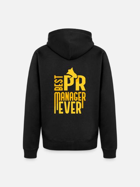Best Pr Manager Ever Public Relations Profession - Unisex Premium Organic Zip Hoodie - black