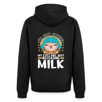 Anime Chibi Girl - Unisex Premium Organic Zip Hoodie - black - Back - Nico (187cm)