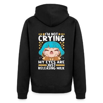 Anime Chibi Girl - Unisex Premium Organic Zip Hoodie - black - Back - Nico (187cm)