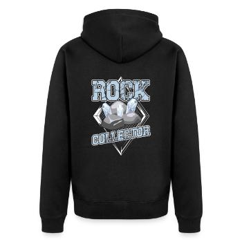 Stone Collector Geologist Geology Student Geology - Unisex Premium Organic Zip Hoodie - black - Back - Nico (187cm)